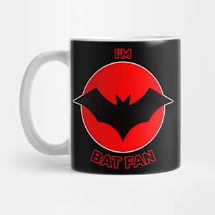 Bat Fan (Red and Black) Mug